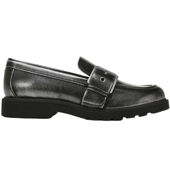 NWT Women’s Zodiac Renee Buckle Round Toe Chunky Y2K Loafer Sz 8 Black/Silver - Picture 2 of 9